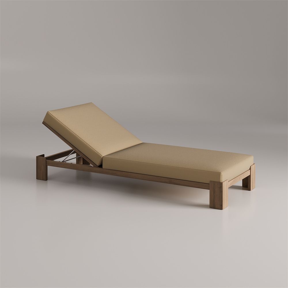Diana teak wood lounger chaise