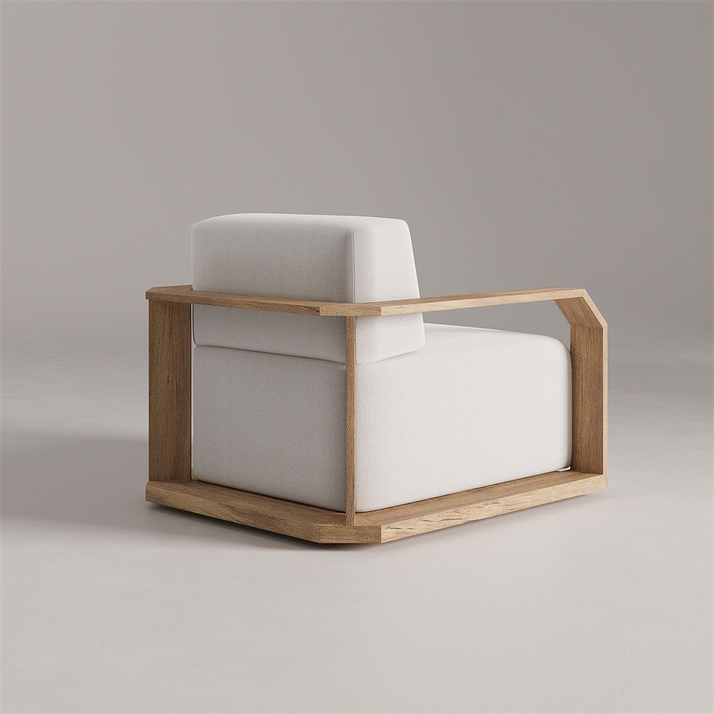 Urban teak wood single sofa