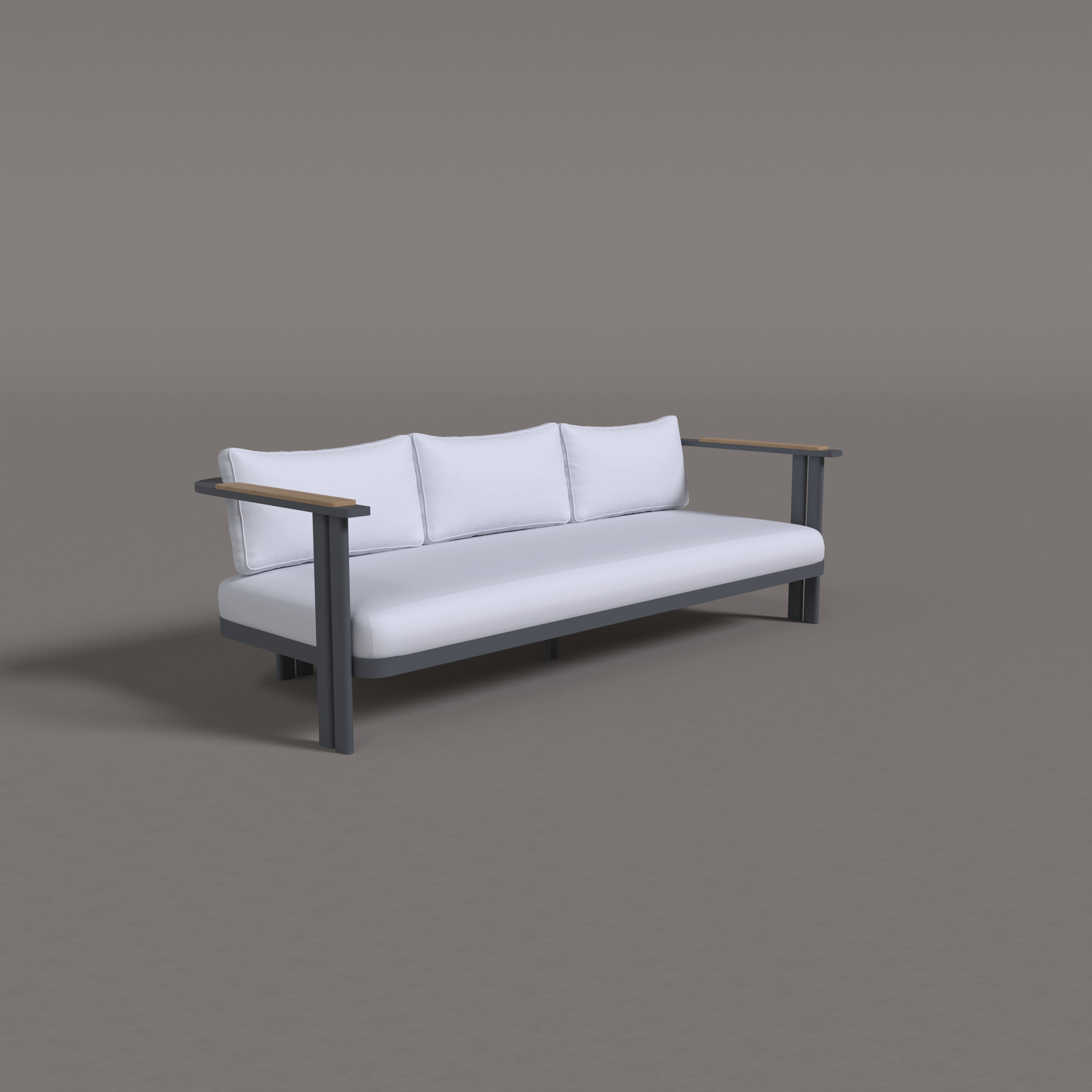 G-Haven Aluminum Three Seat Sofa