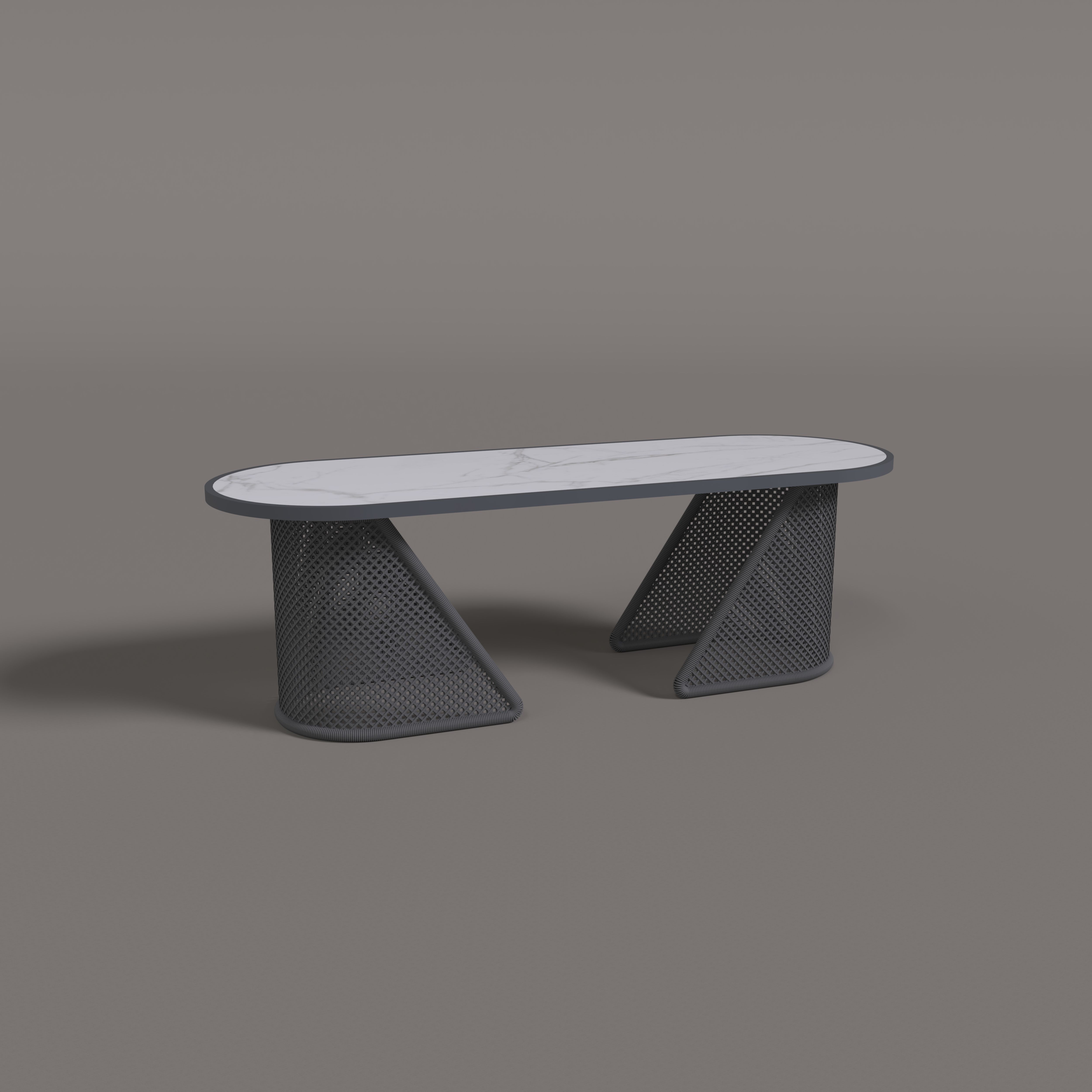 Curve Aluminum Dining Table