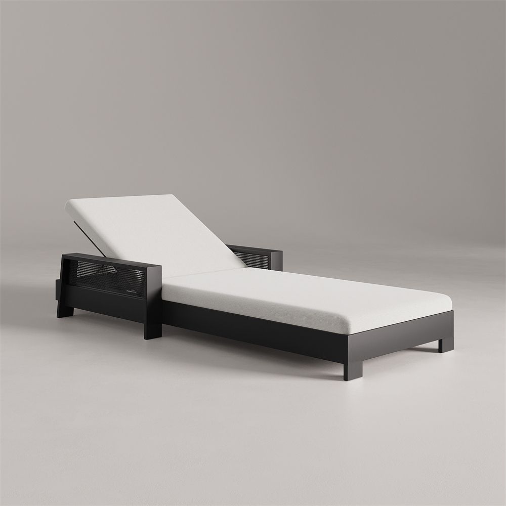 Baker aluminum lounger chaise