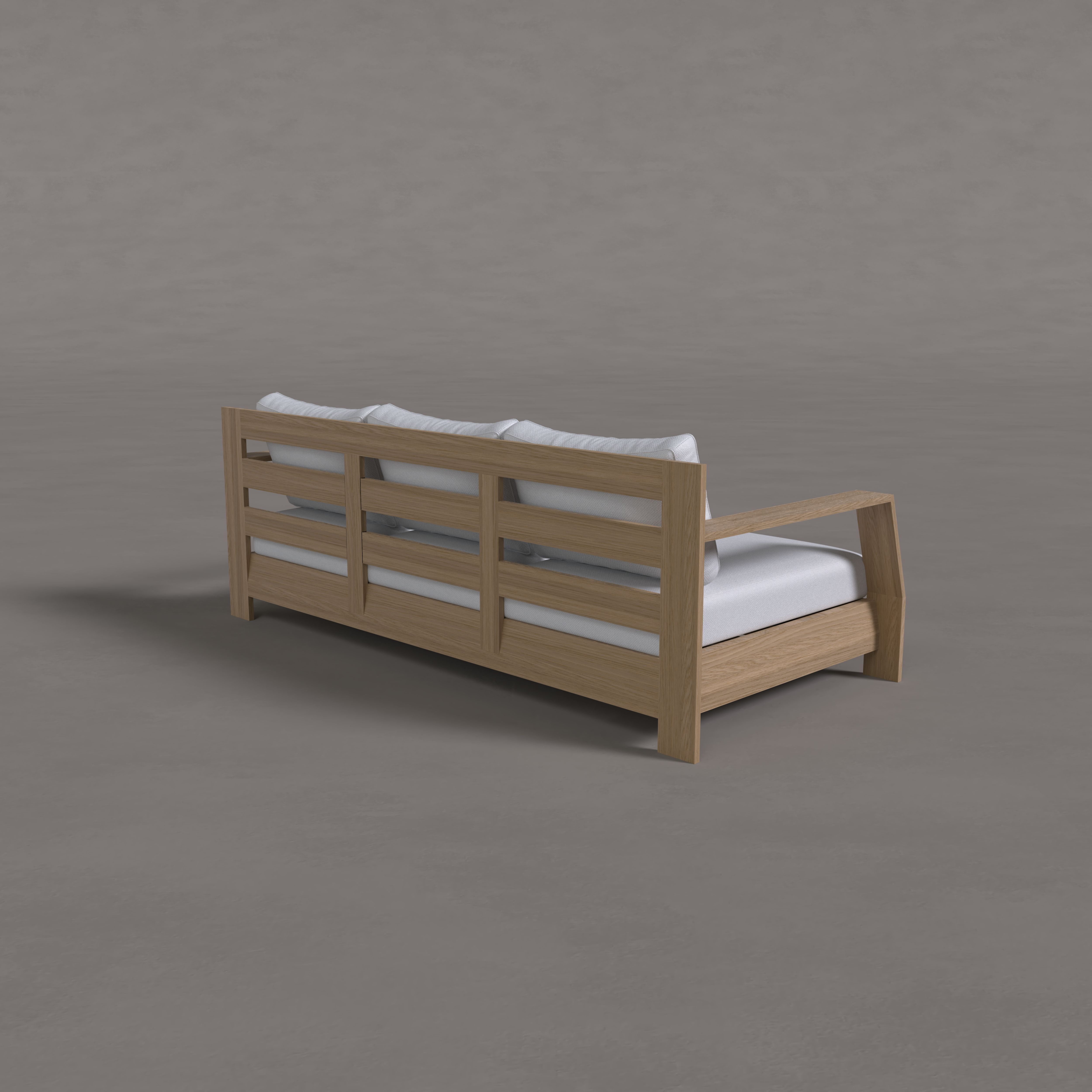 Alba Teak Three Seat Sofa
