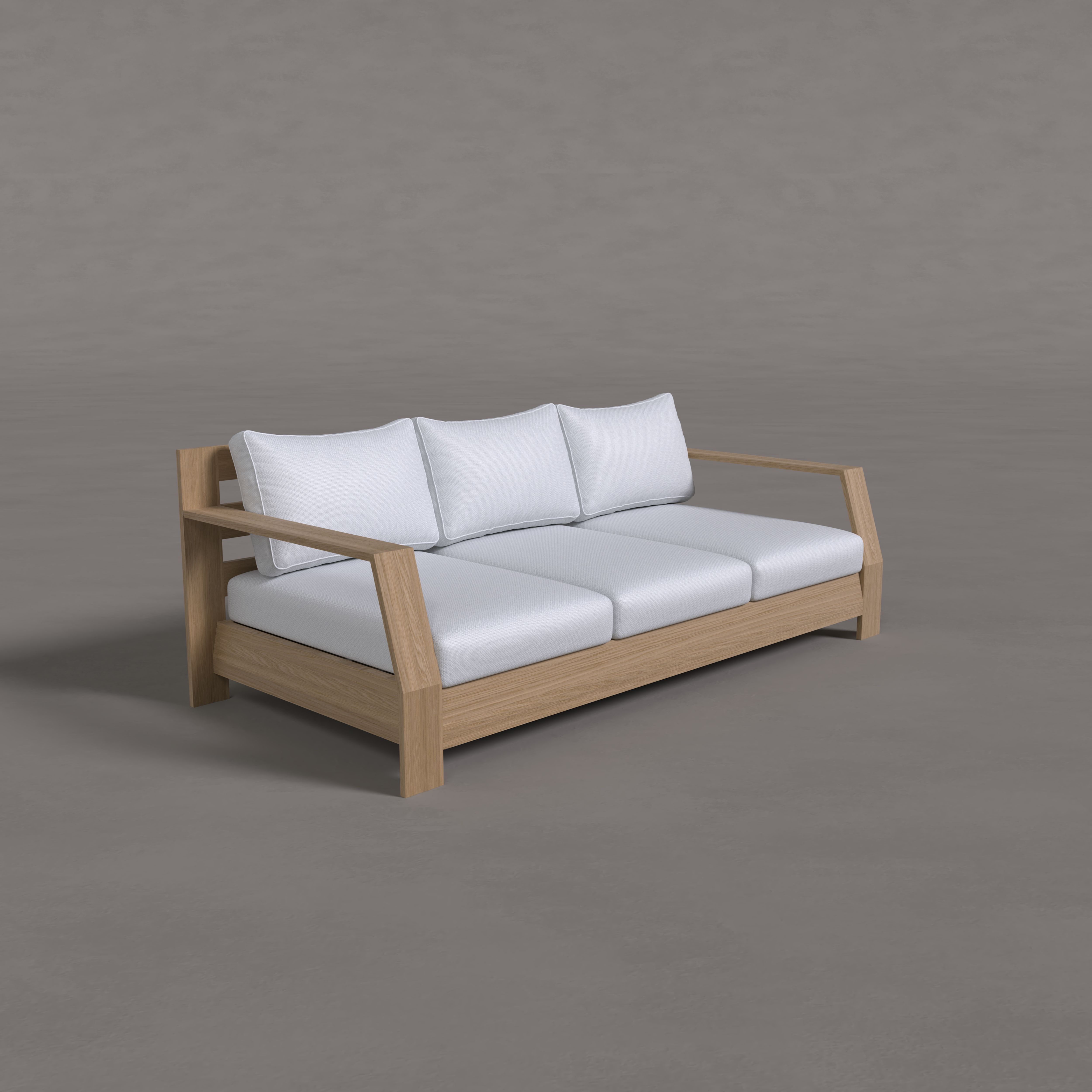 Alba Teak Three Seat Sofa