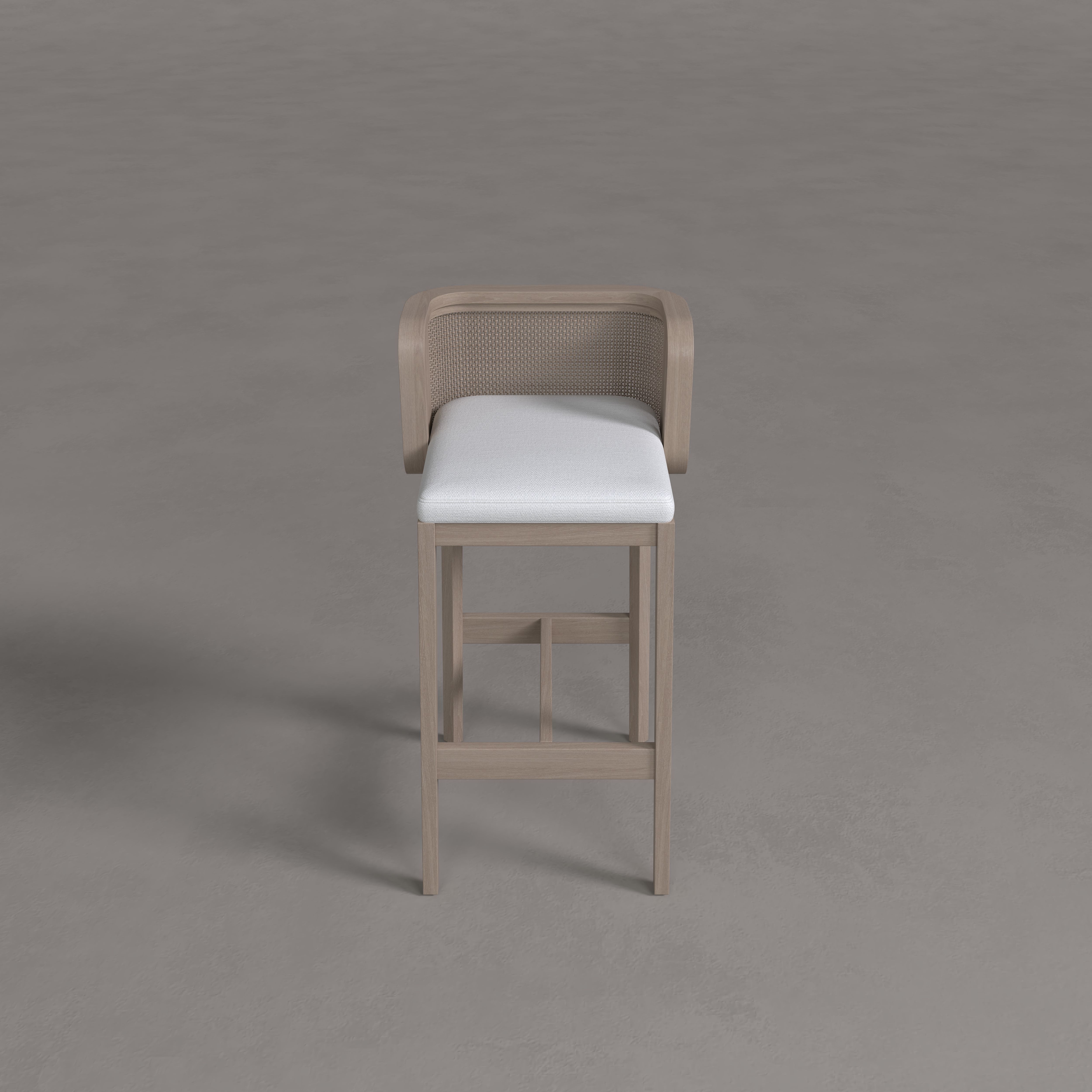 Tranquil Teak Counter Stool