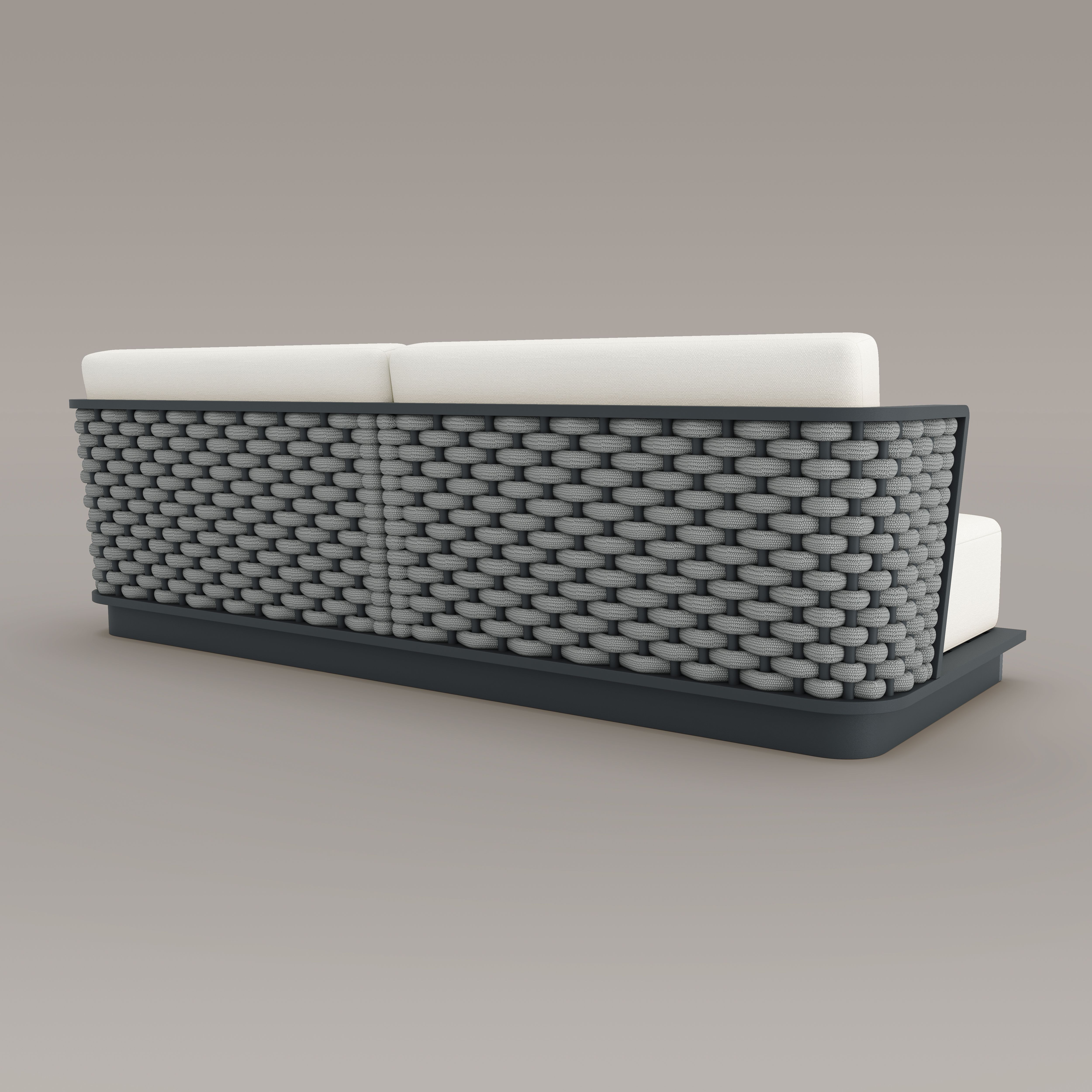 Sicily Aluminum Three Seat Sofa