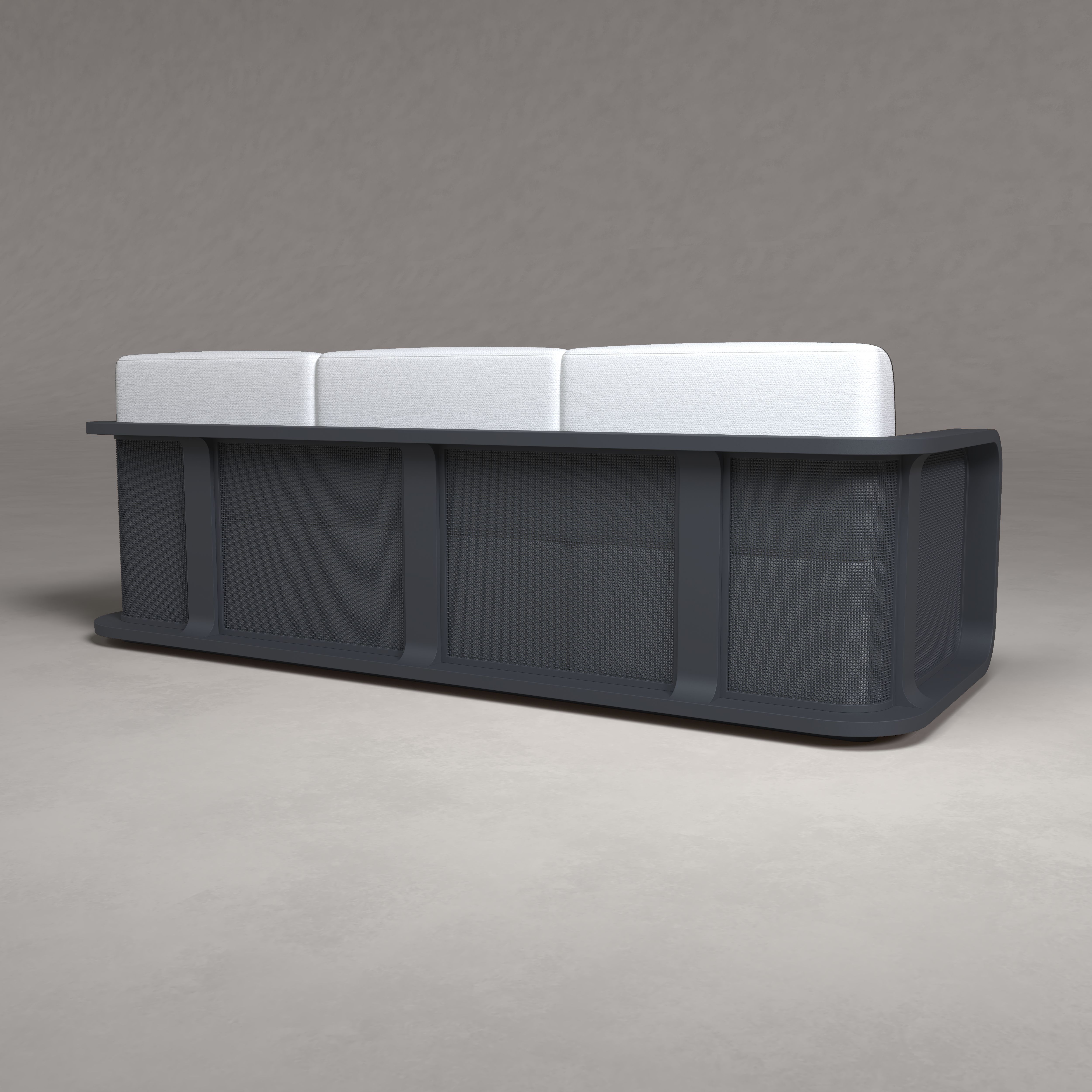 Englo Aluminum Three Seat Sofa