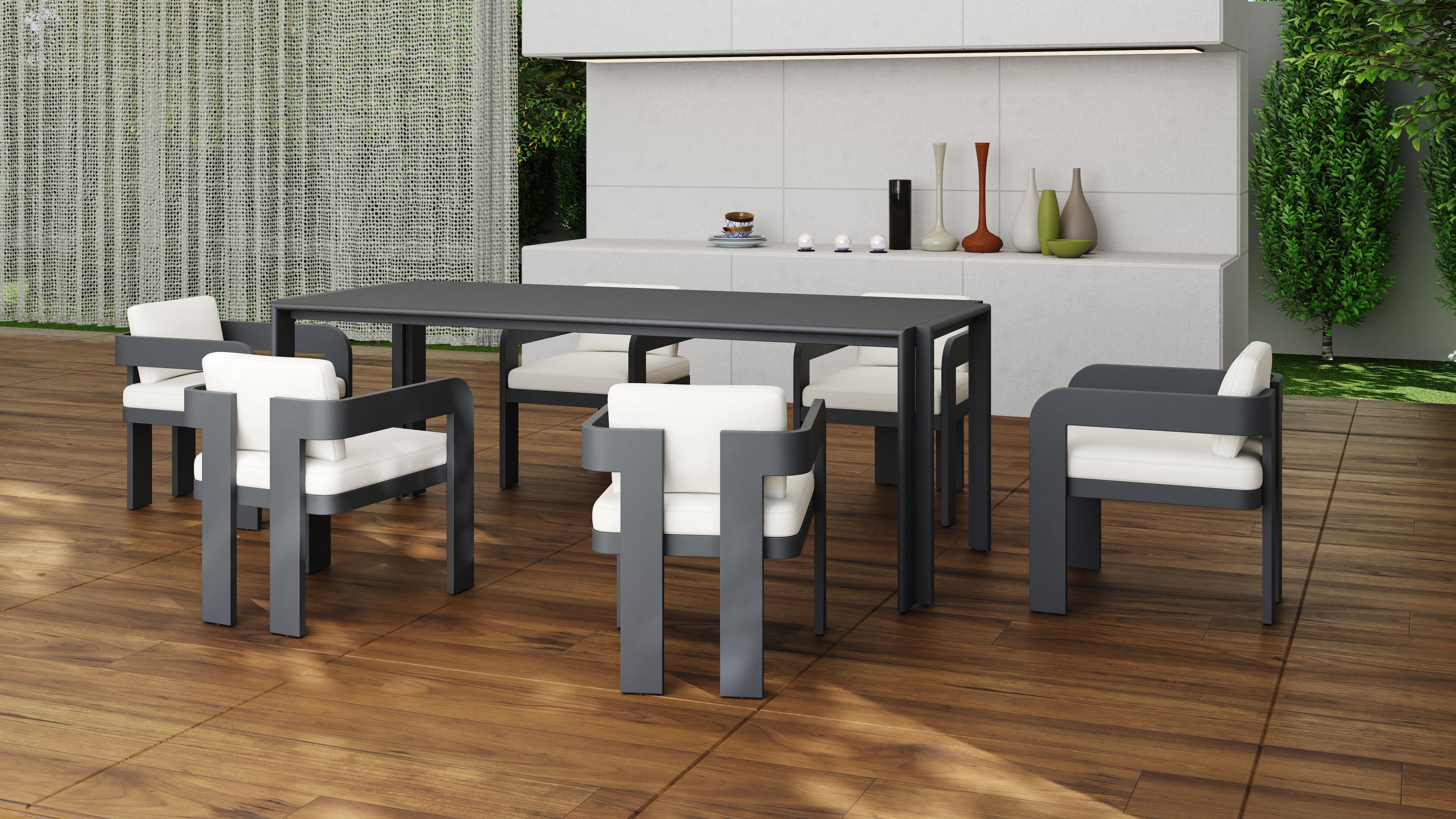Modern Minimalist Aluminum Dining Collection: Streamlined Outdoor Dining Spaces Built For Daily Outdoor Use
