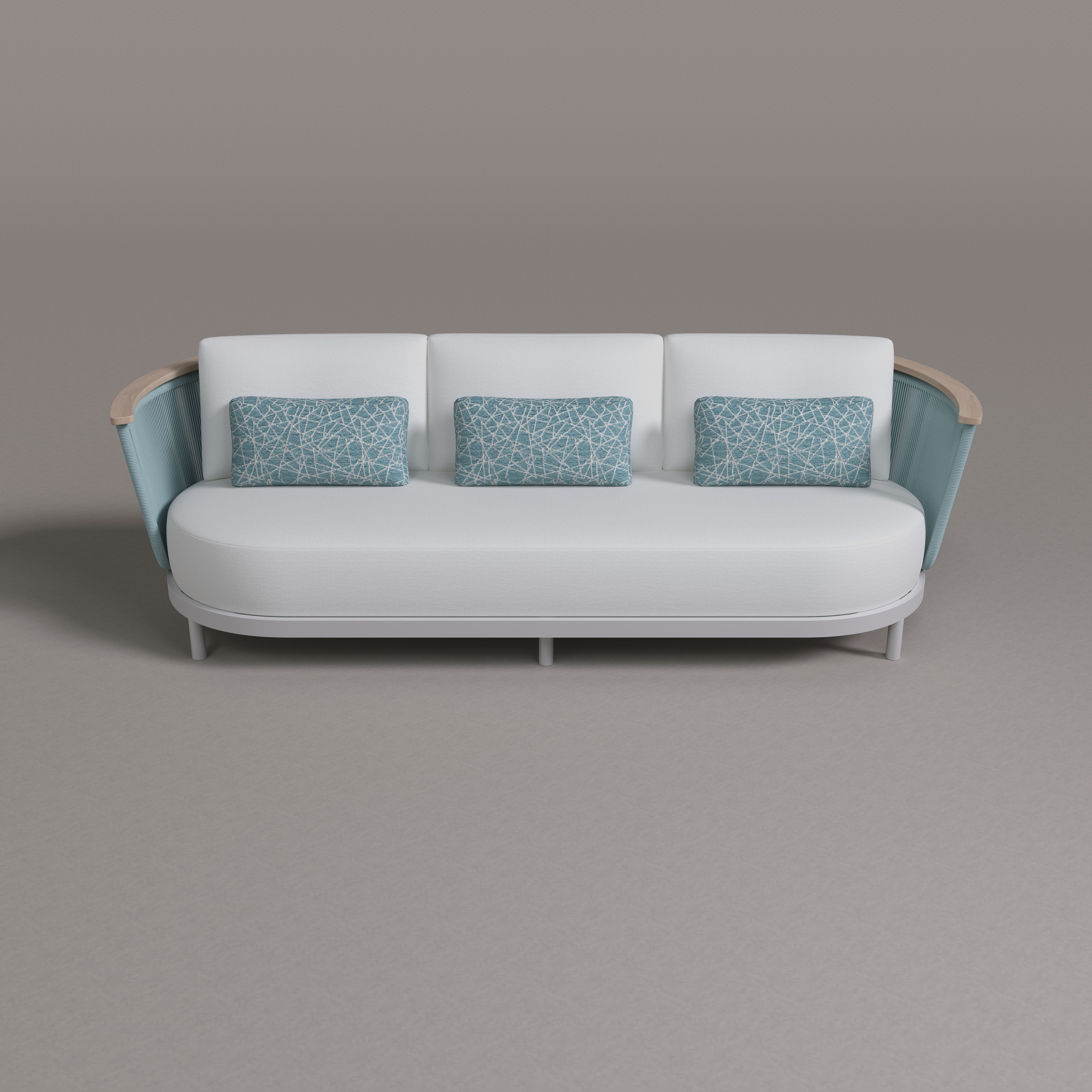 Nexus Aluminum Three Seat Sofa