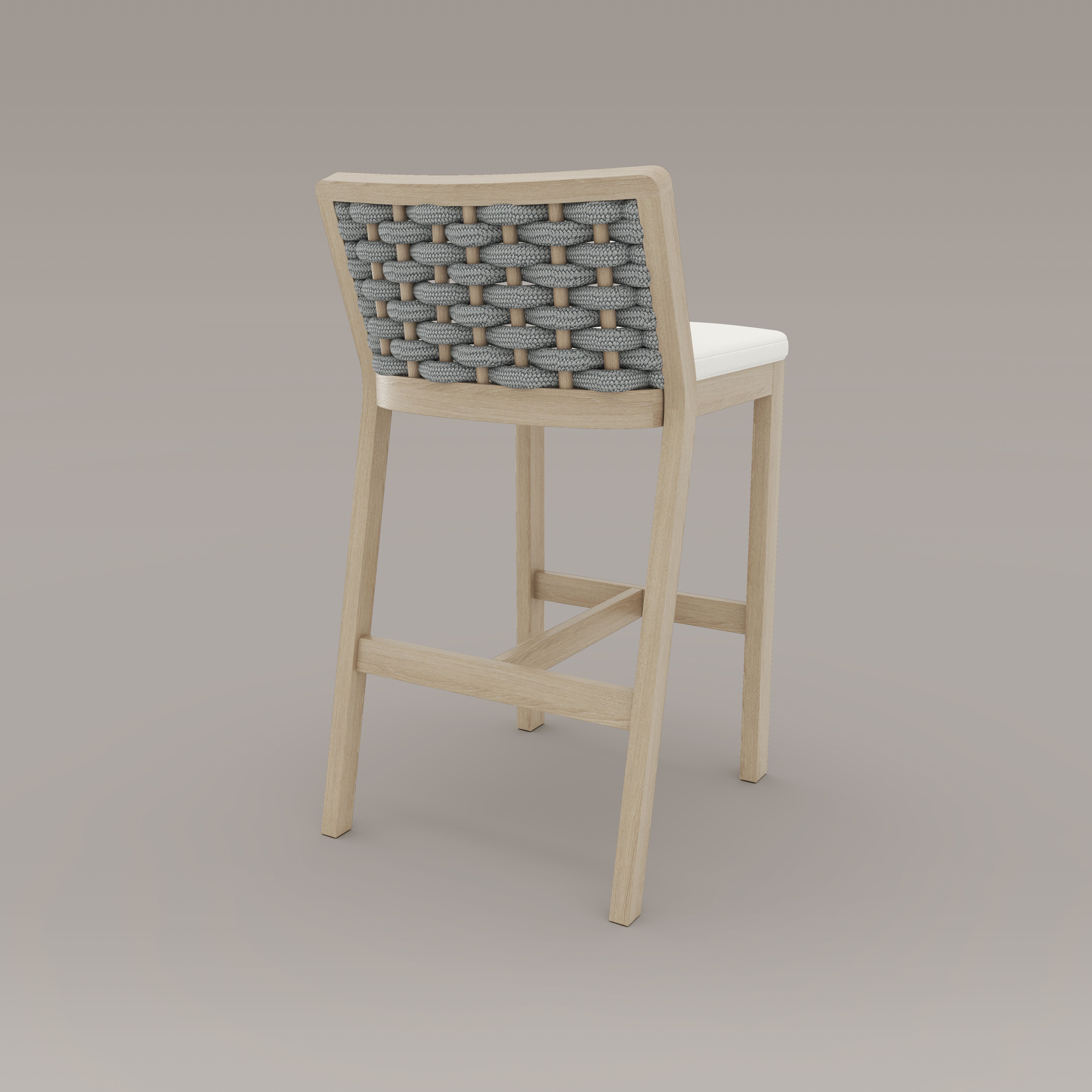 Sicily Teak Counter Stool