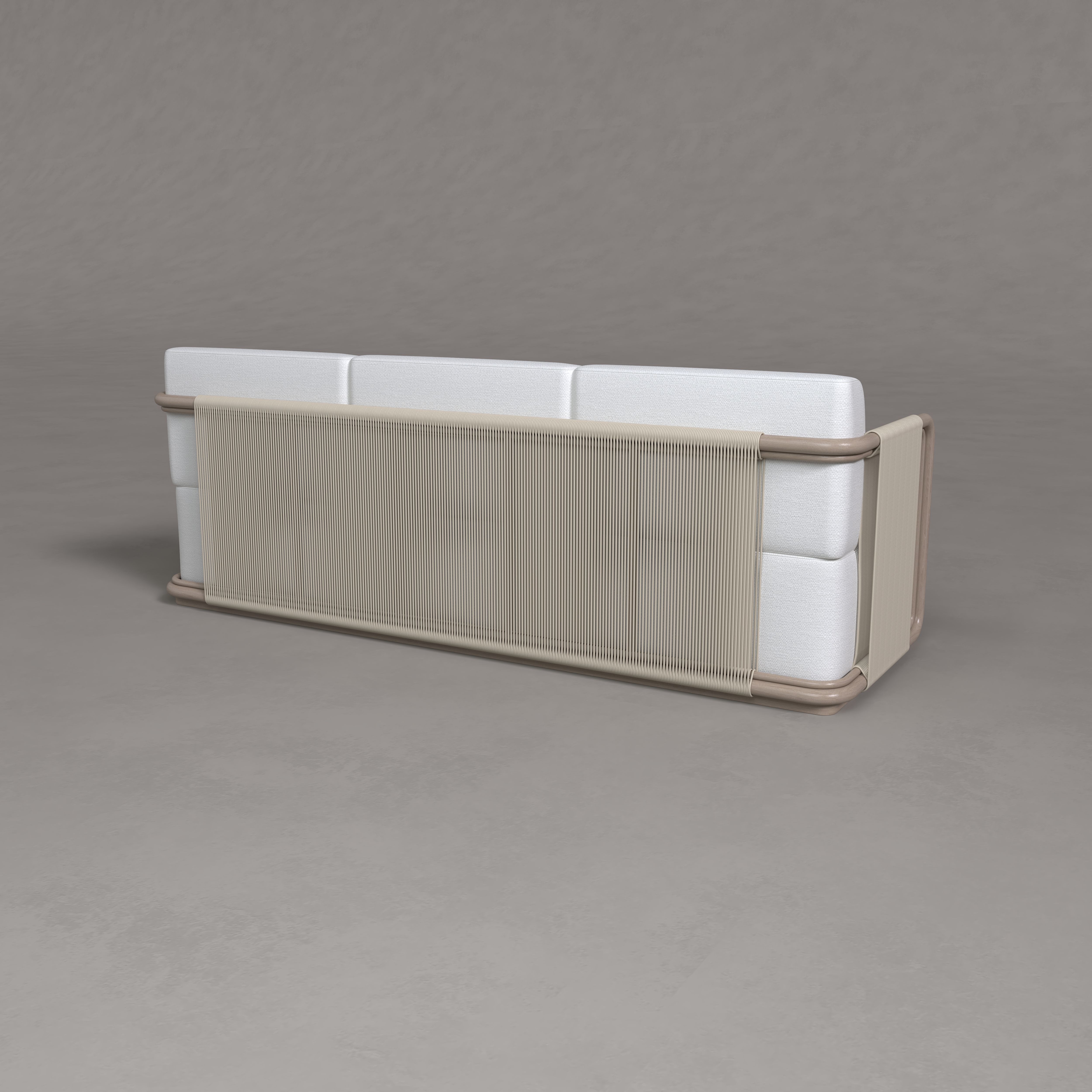 Volare Teak Three Seat Sofa