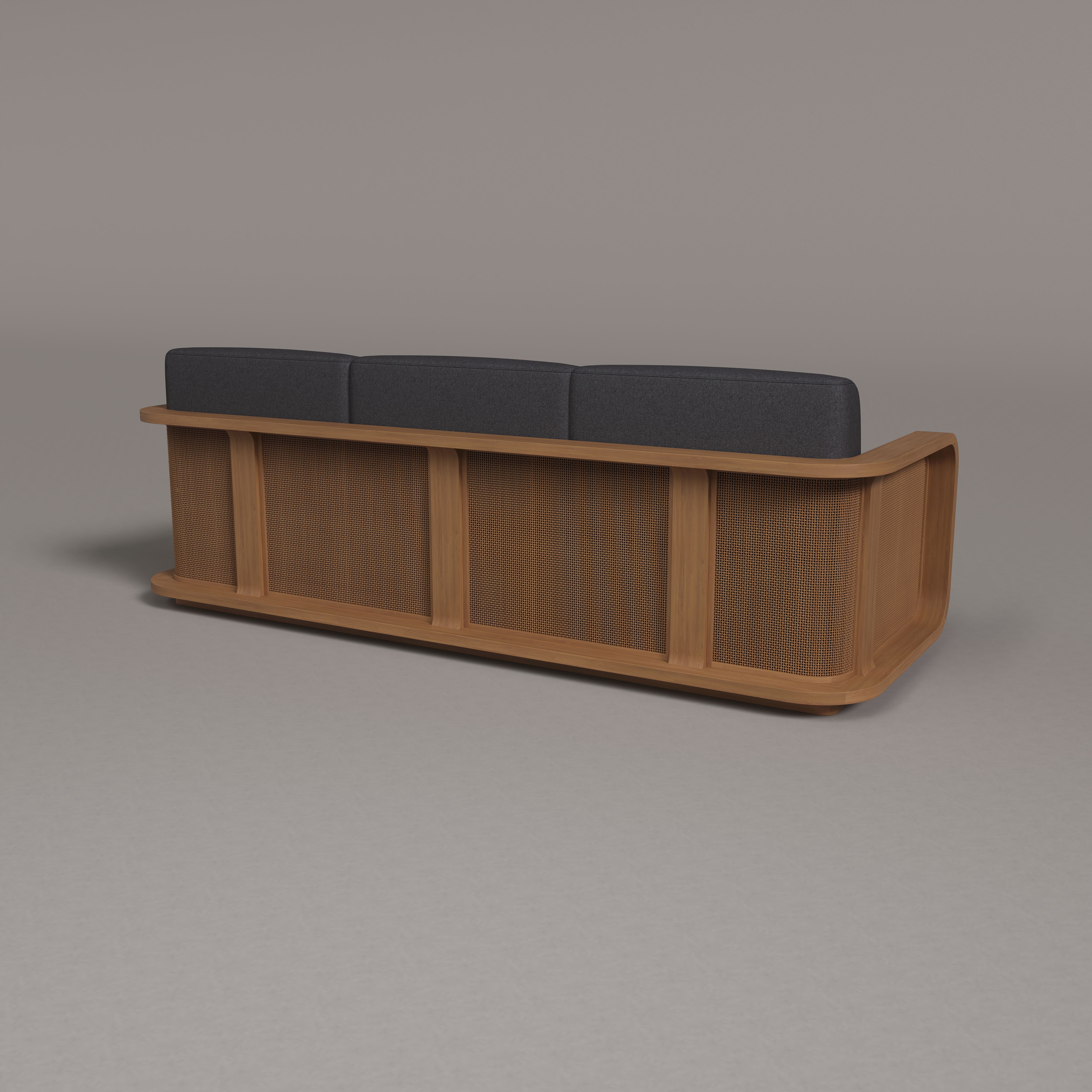 Englo Teak Three Seat Sofa