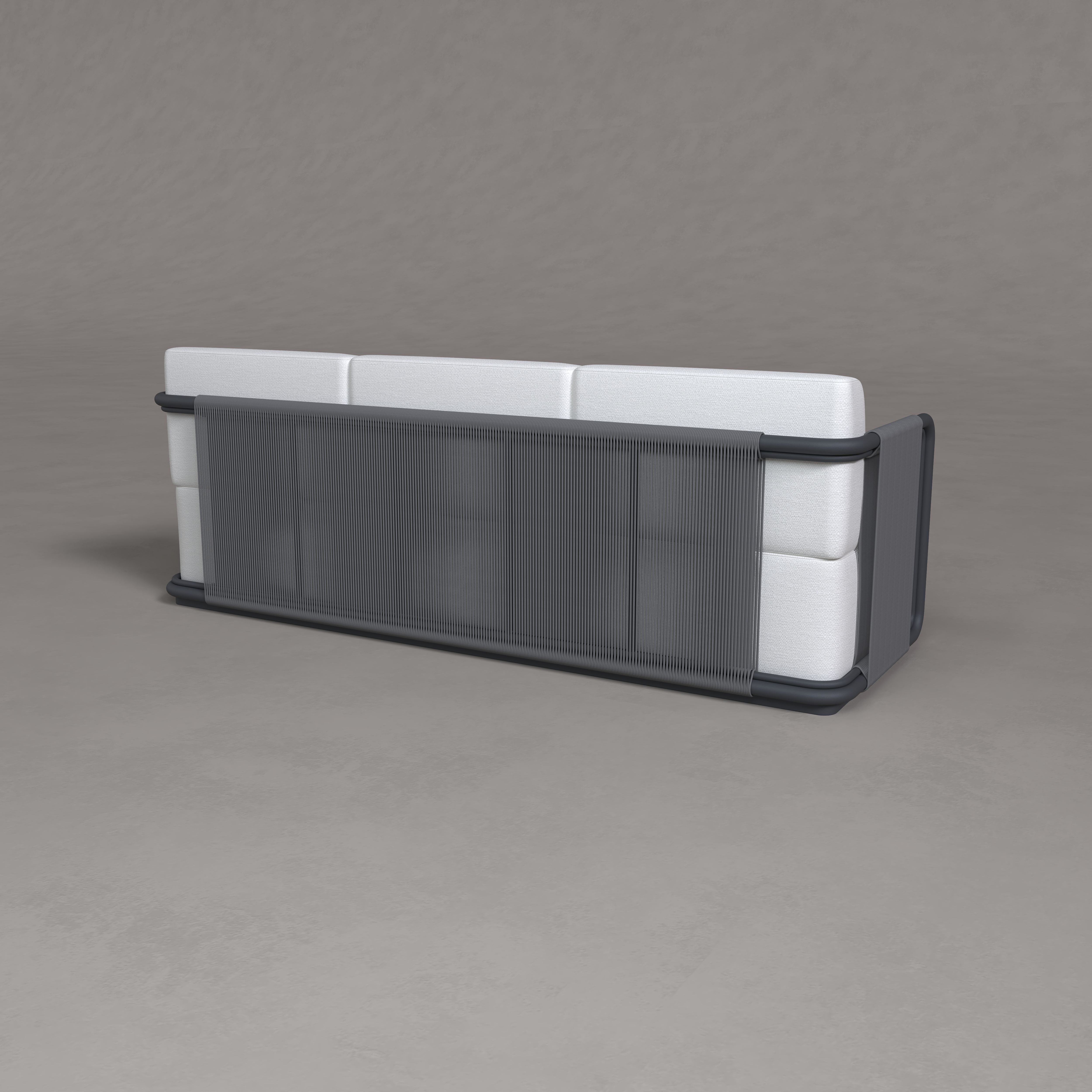 Ordre Aluminum Three Seat Sofa