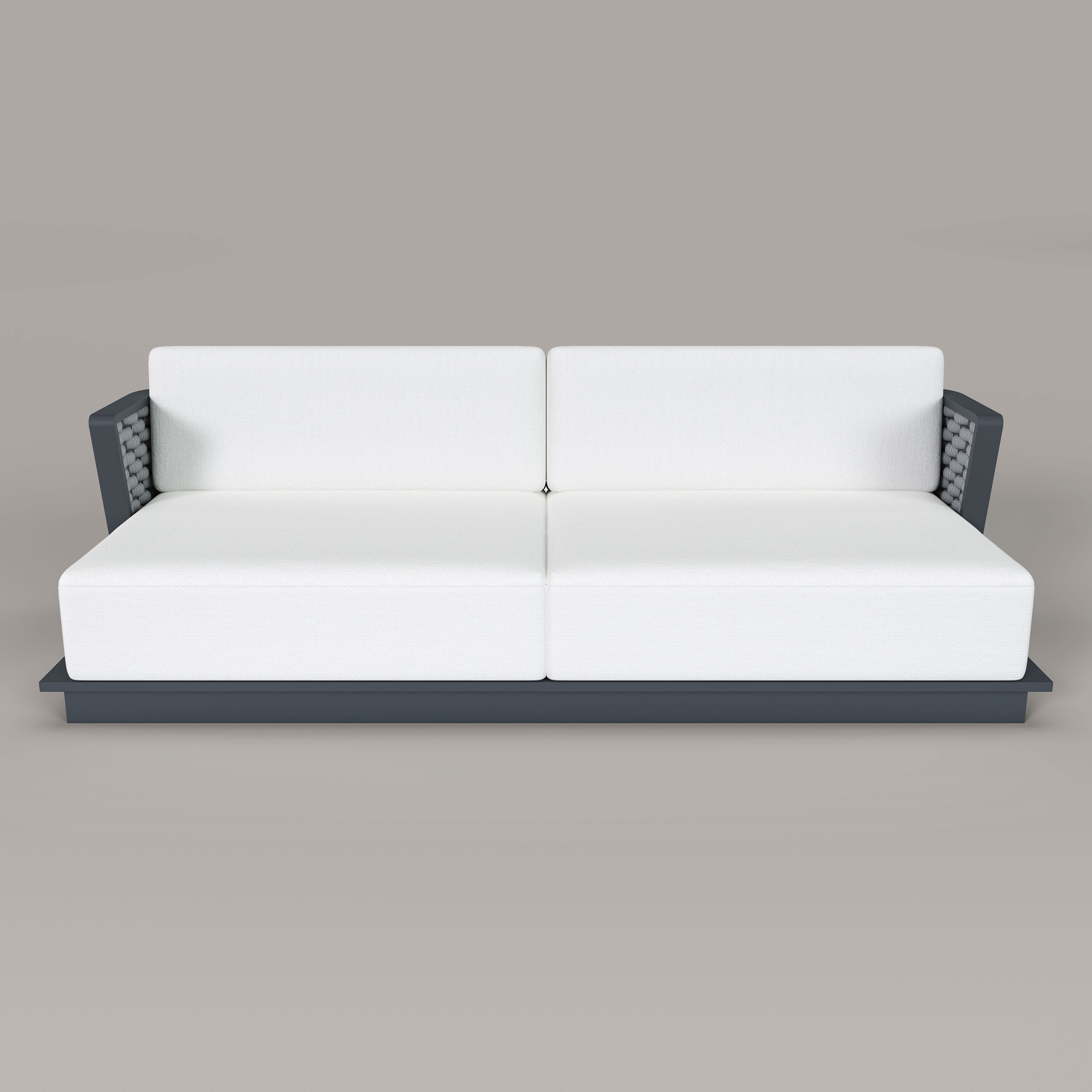 Sicily Aluminum Three Seat Sofa