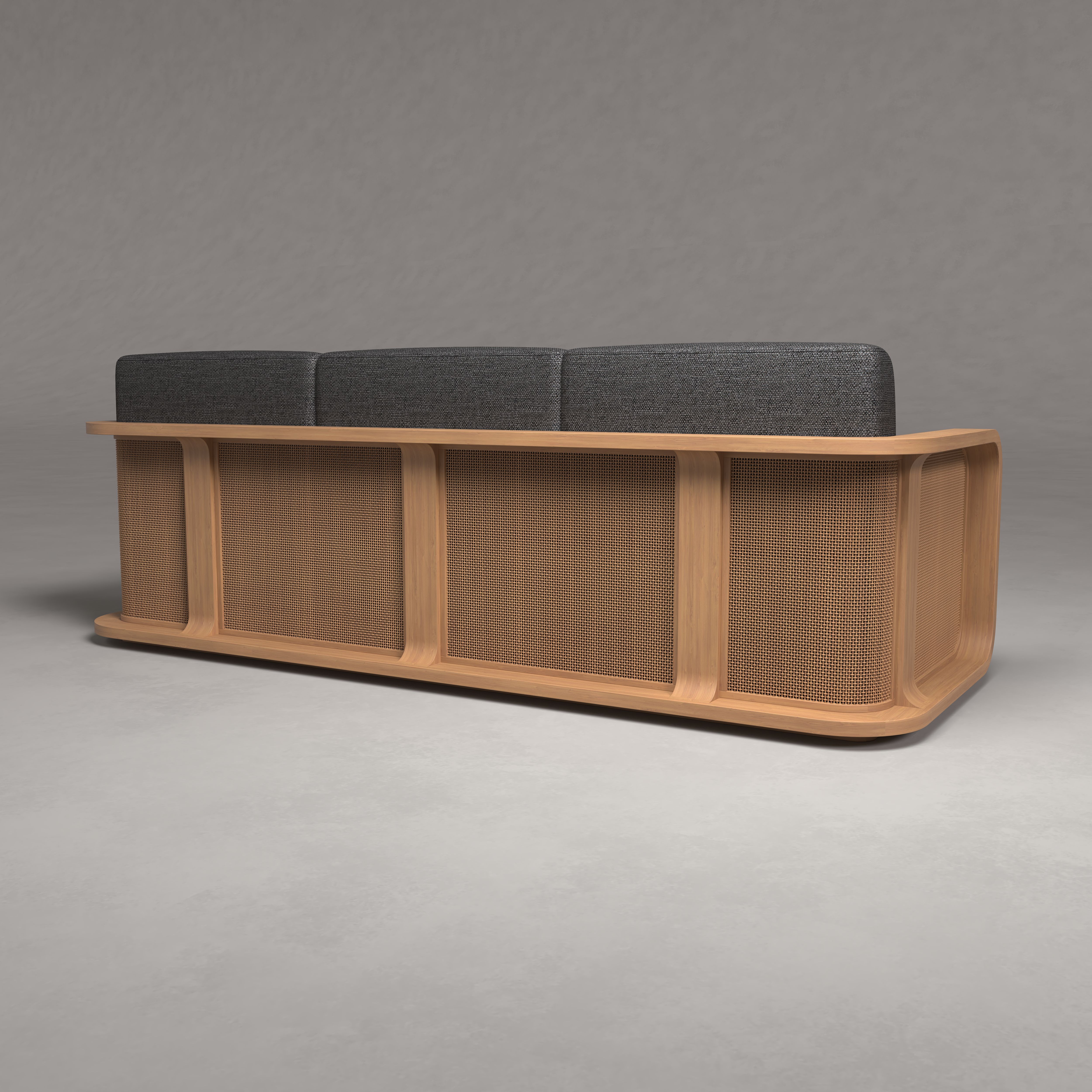 Englo Teak Three Seat Sofa