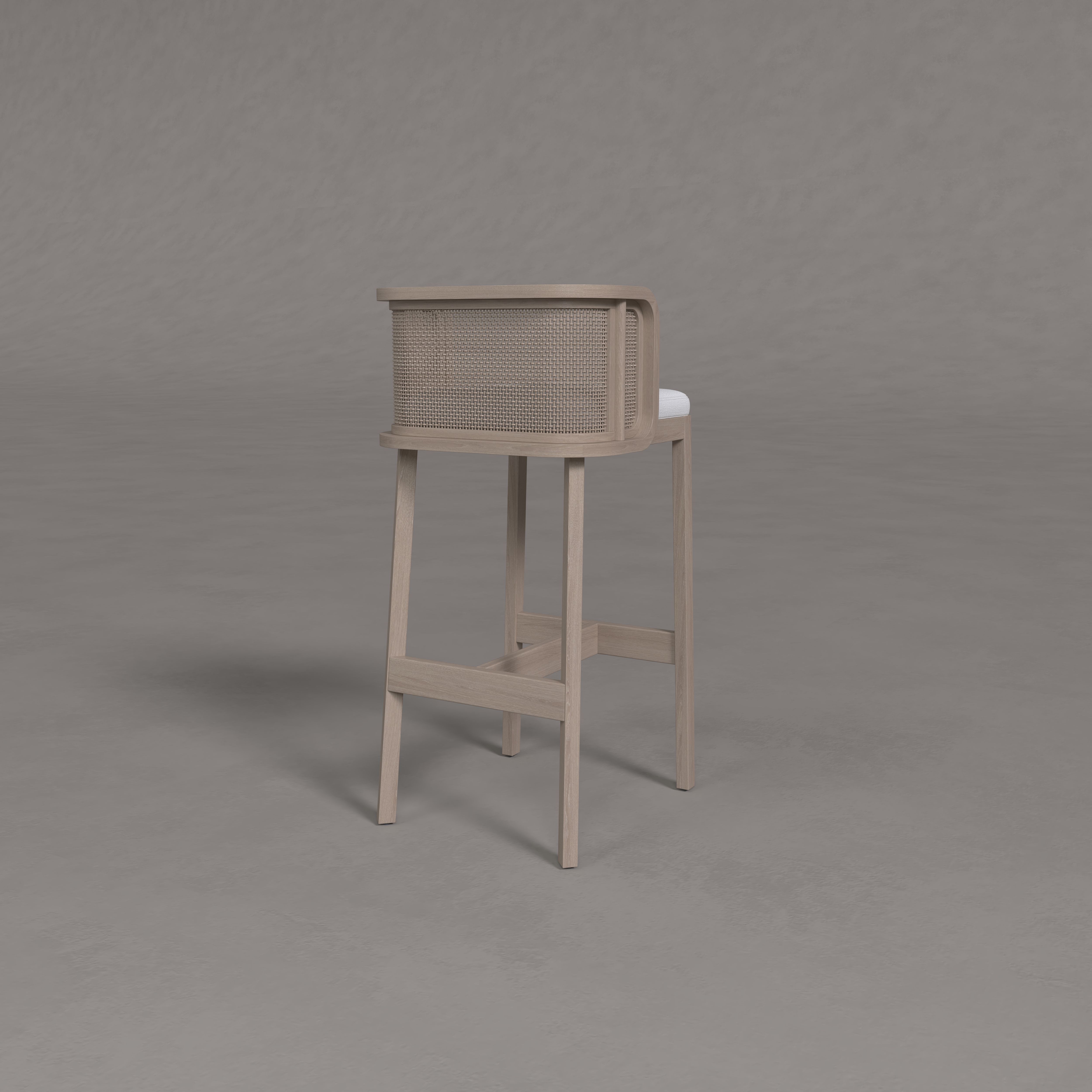 Tranquil Teak Counter Stool