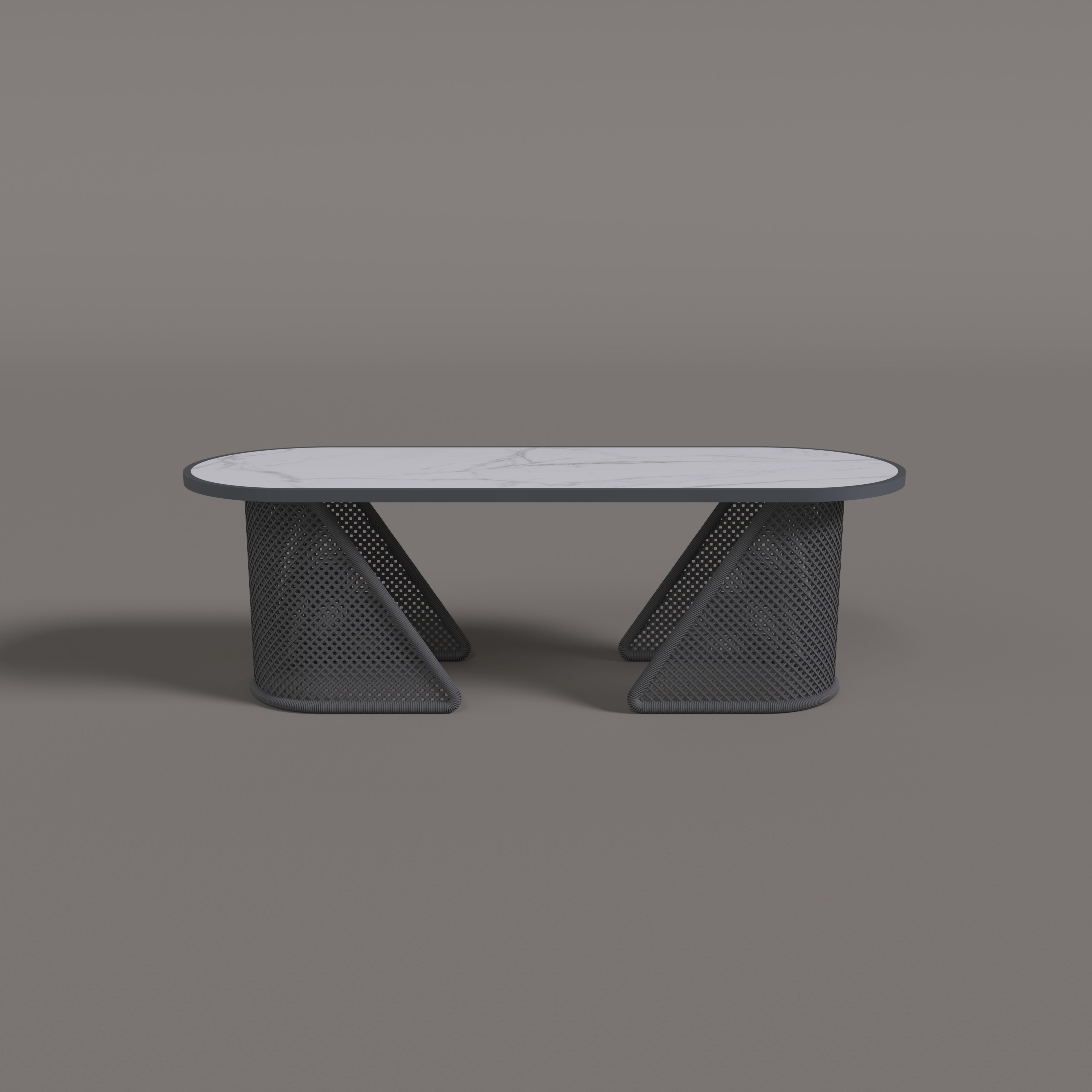 Curve Aluminum Dining Table