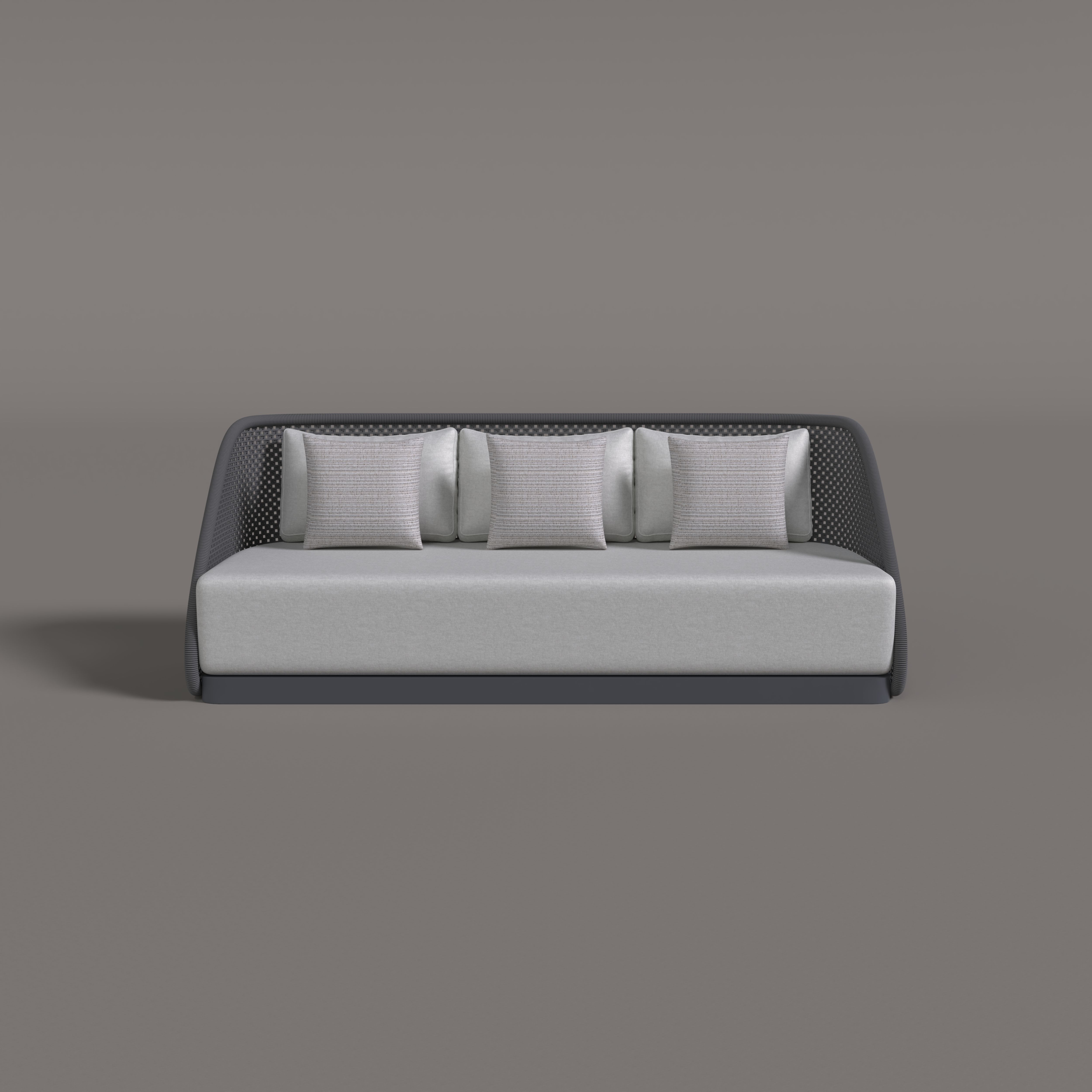 Curve Aluminum Three Seat Sofa