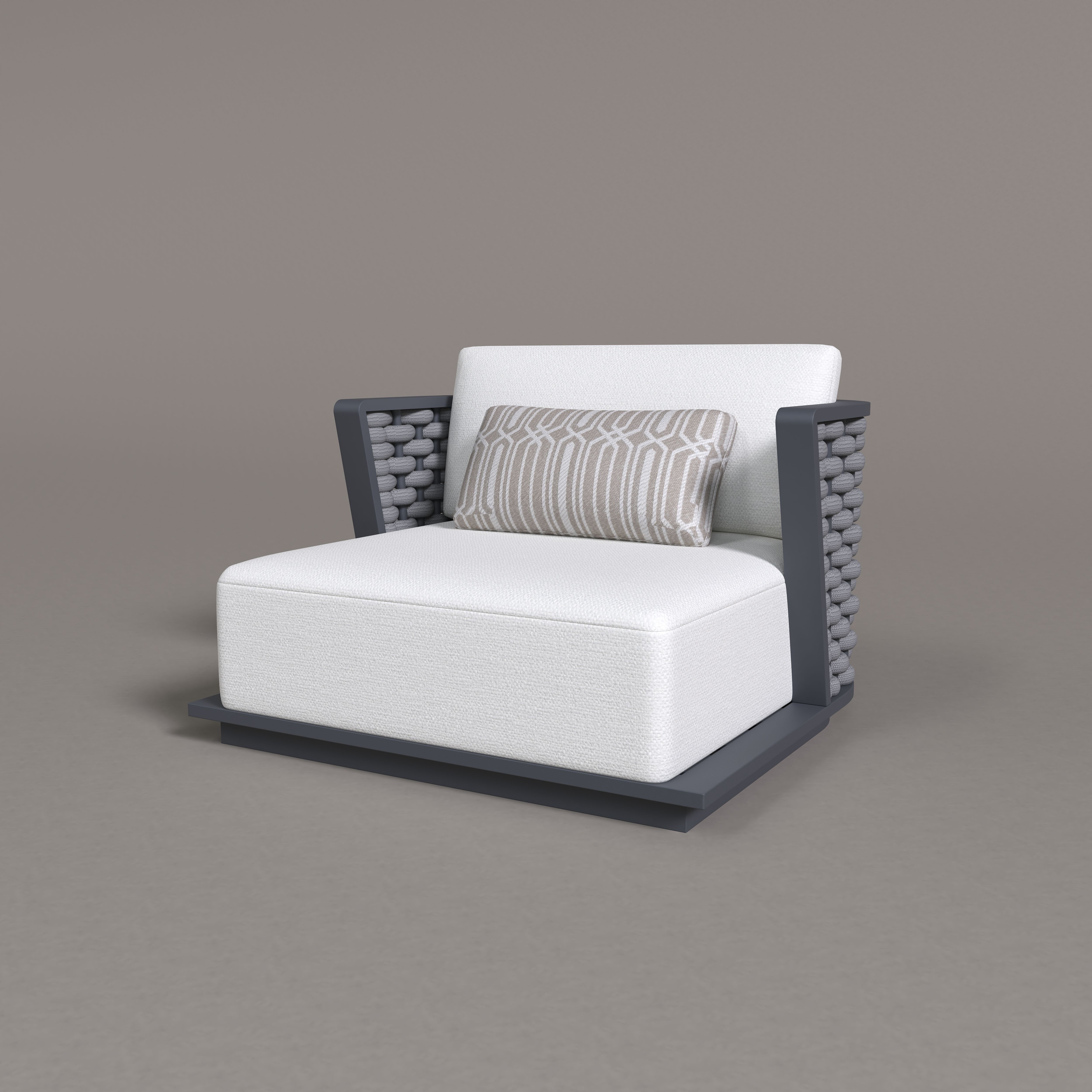 Sicily Aluminum Single Sofa