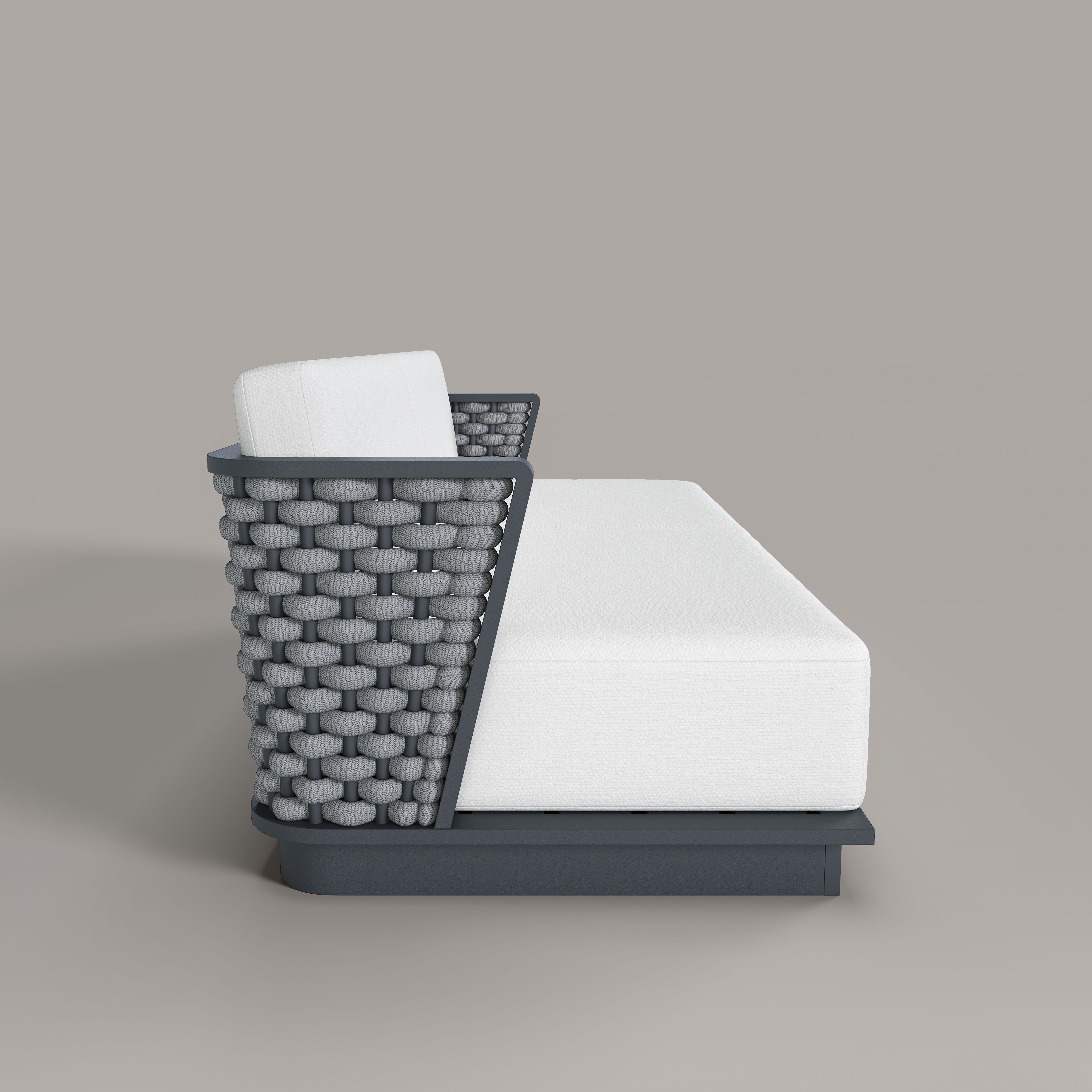 Sicily Aluminum Three Seat Sofa