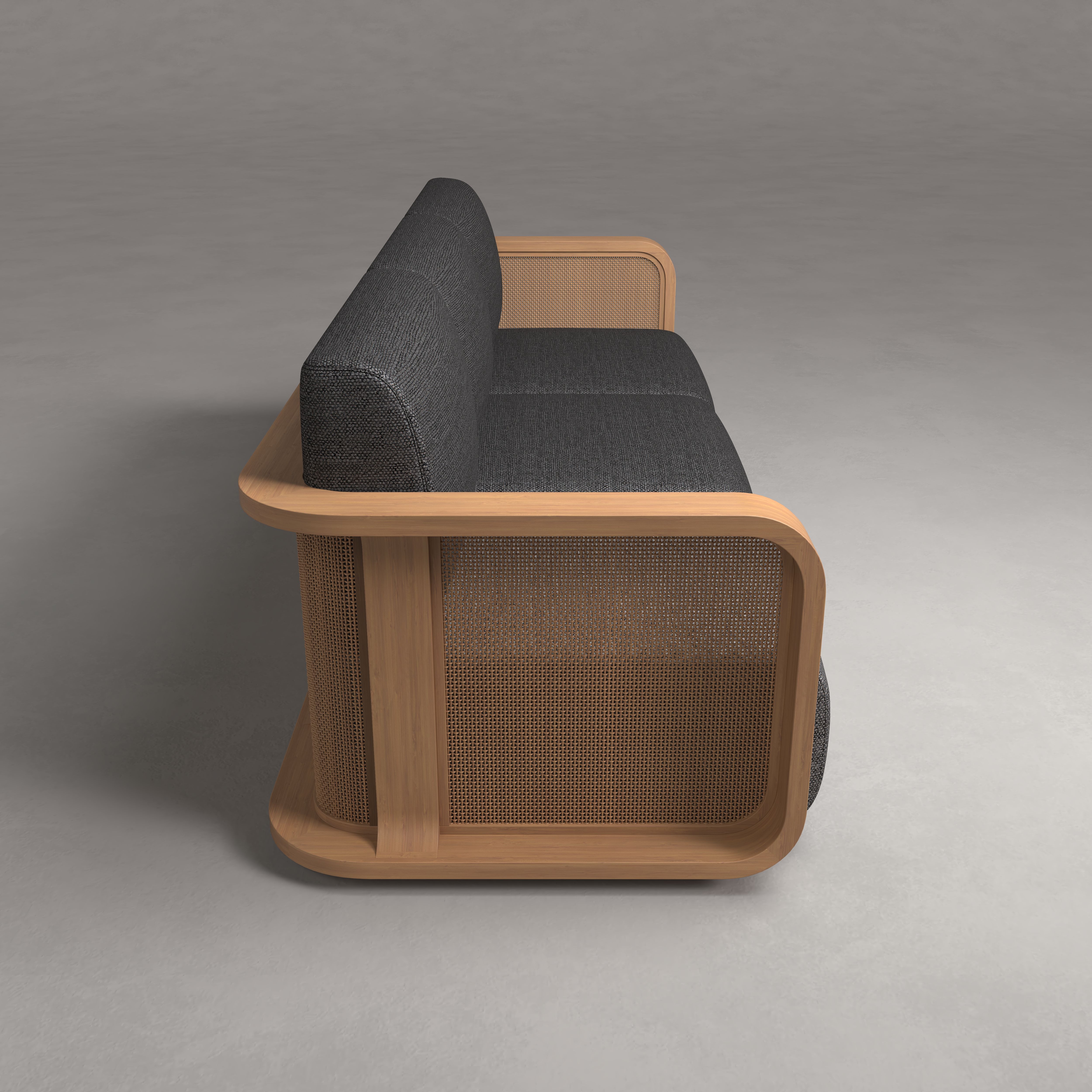 Englo Teak Three Seat Sofa