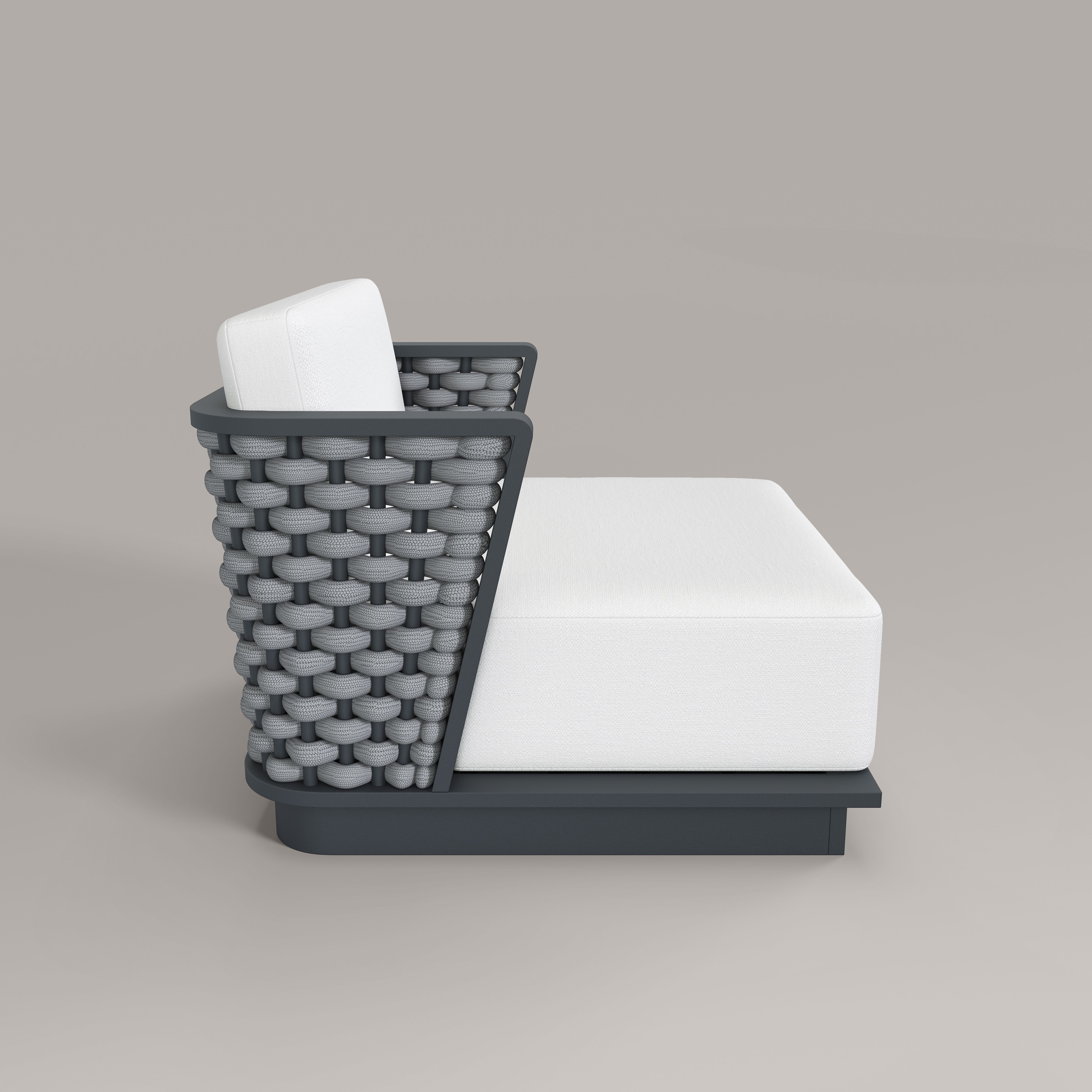 Sicily Aluminum Single Sofa