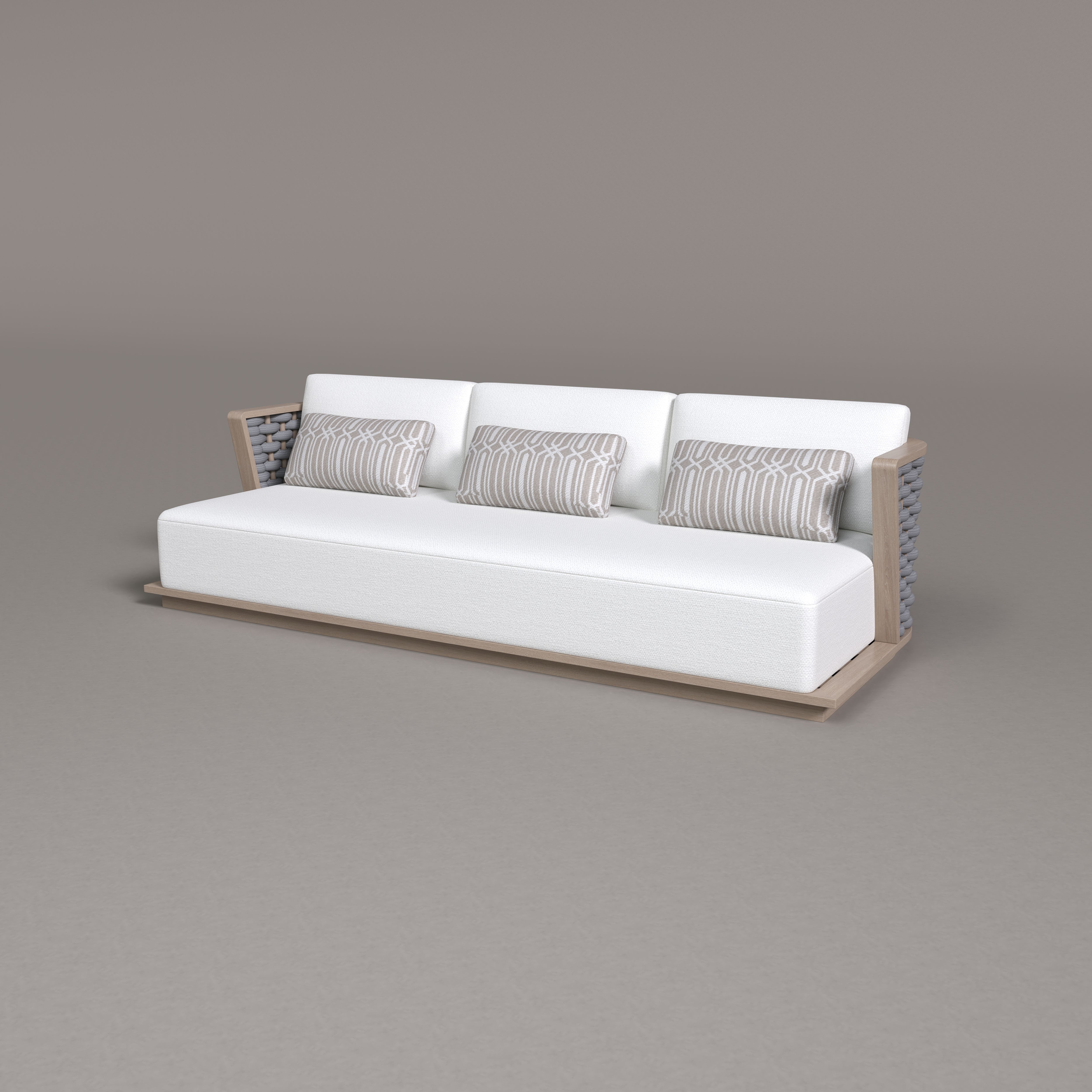 Sicily Teak Three Seat Sofa