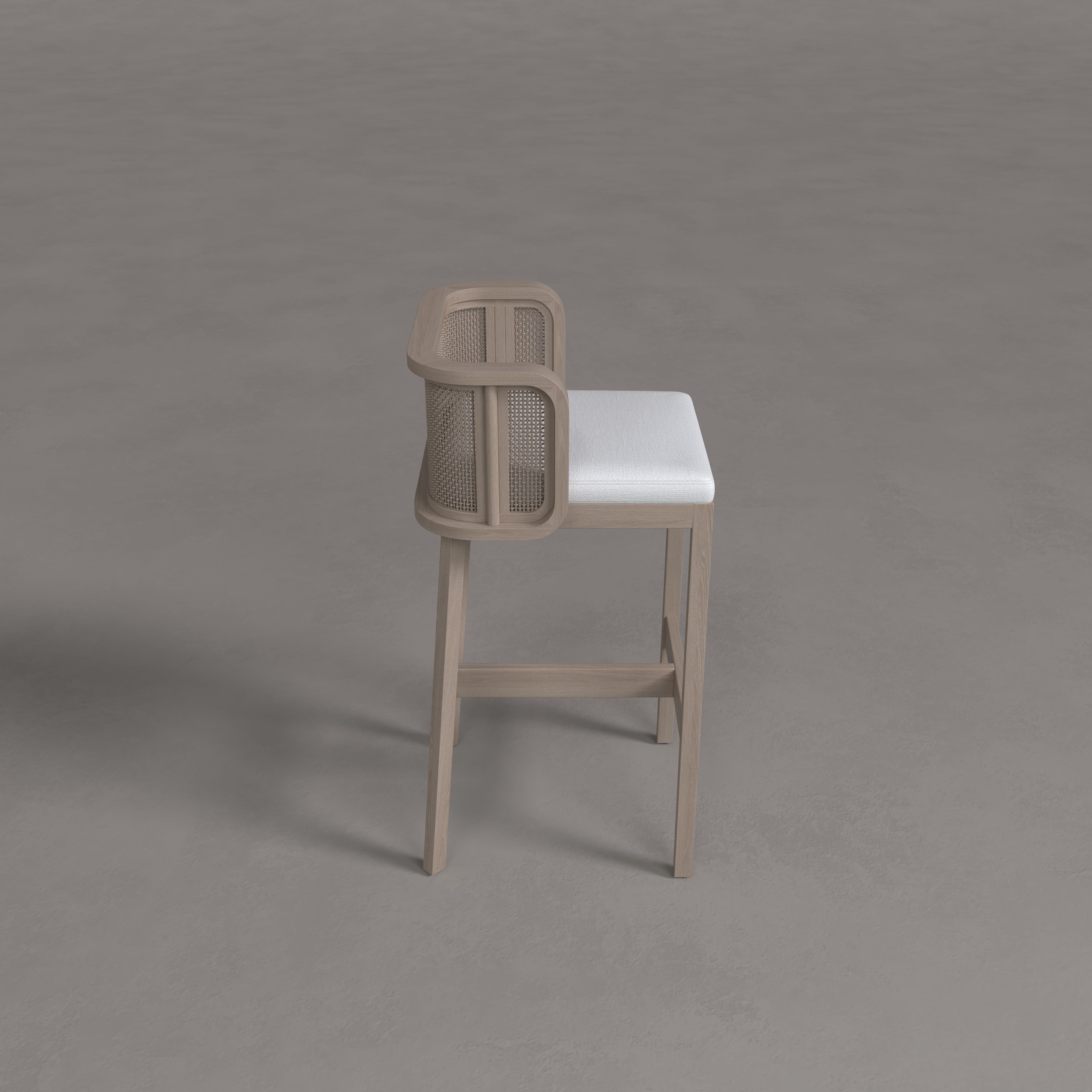 Tranquil Teak Counter Stool