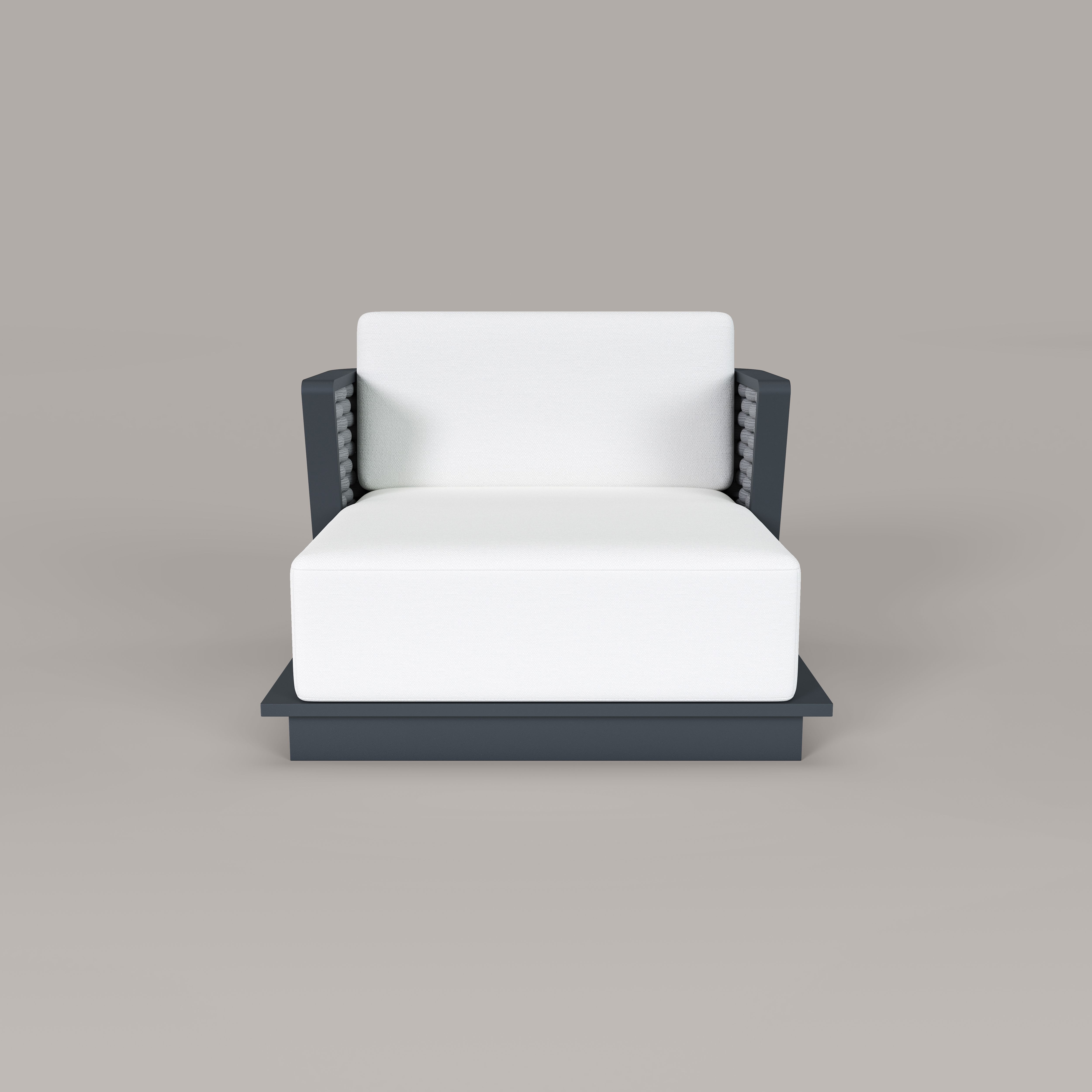 Sicily Aluminum Single Sofa