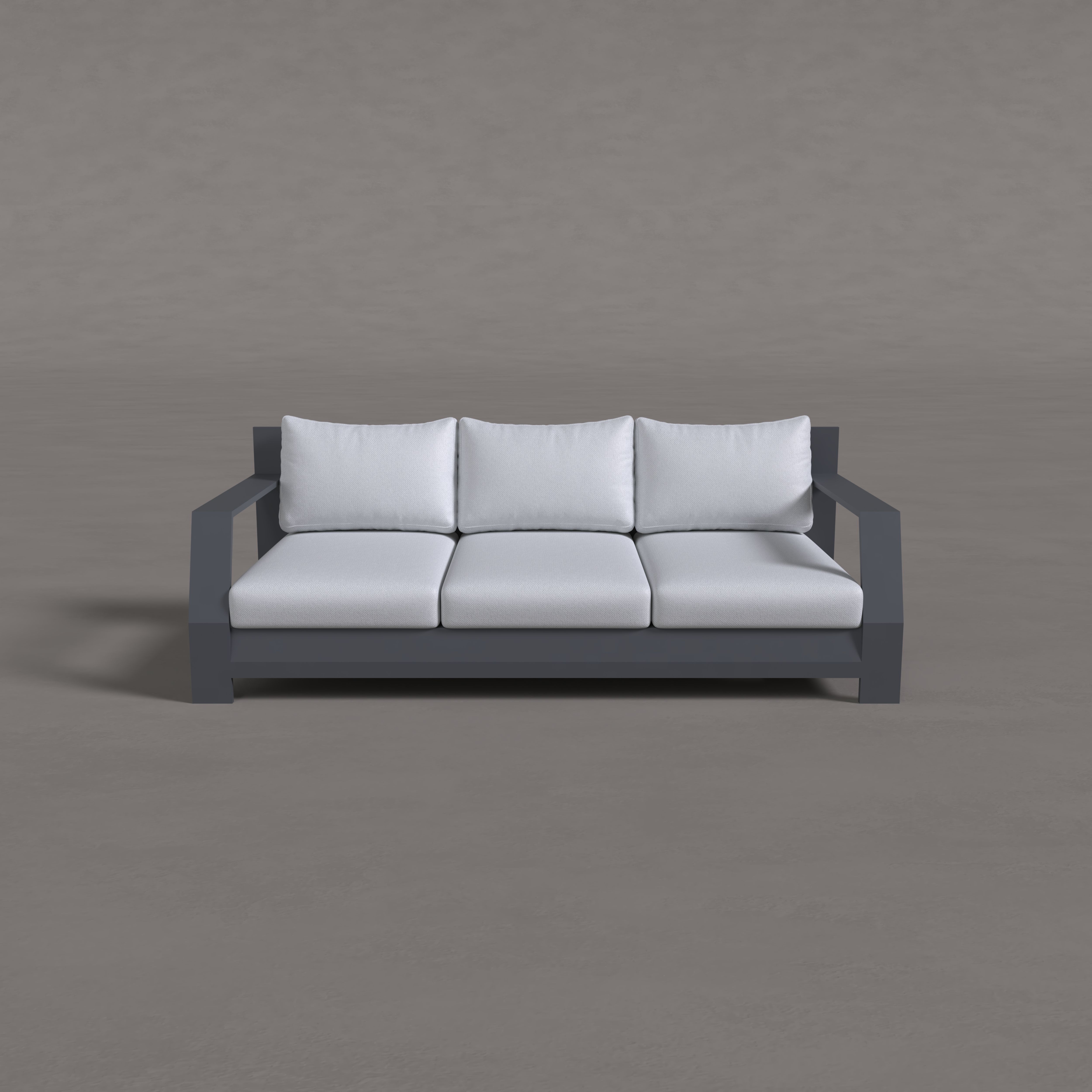 Alba Aluminum Three Seat Sofa