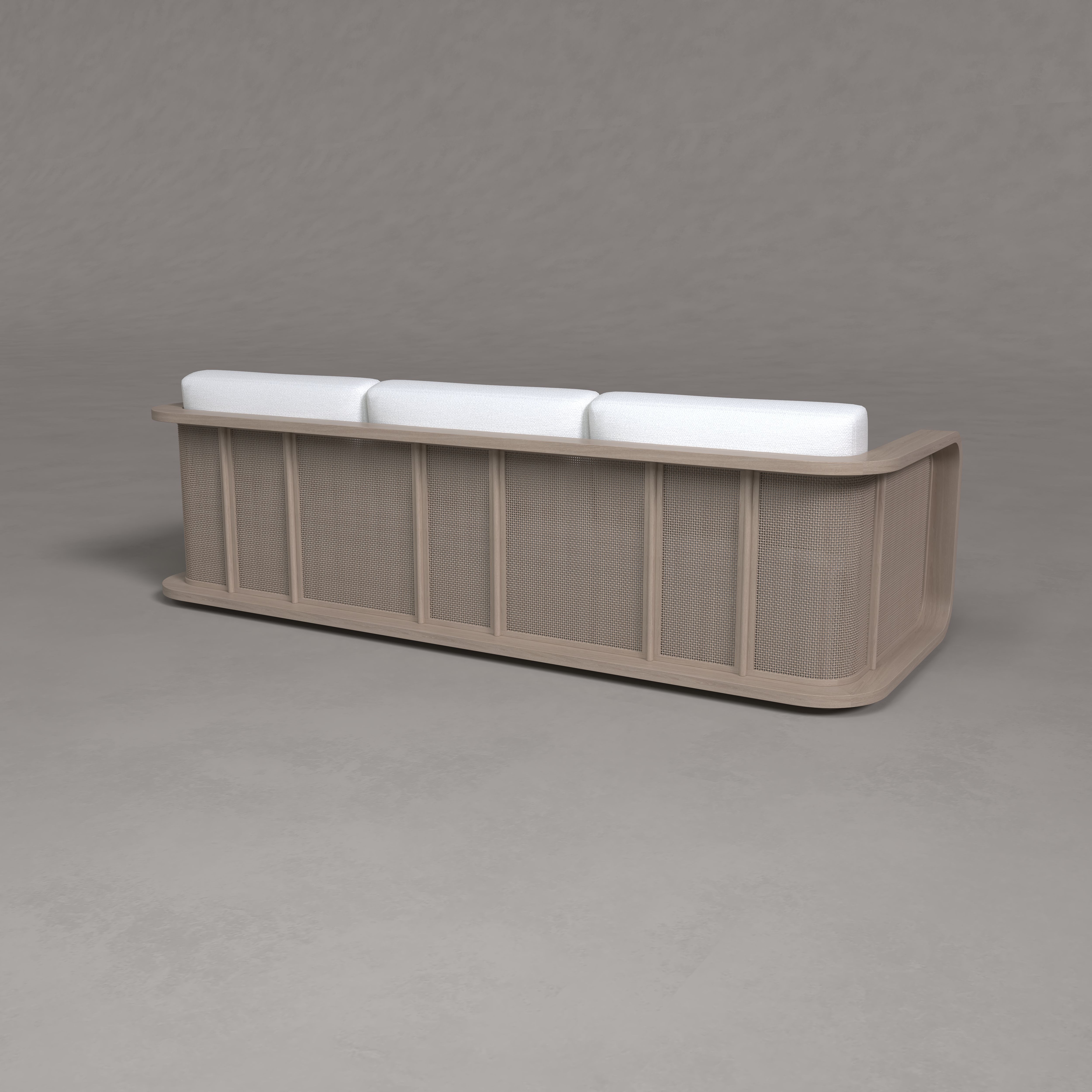 Tranquil Teak Three Seat Sofa