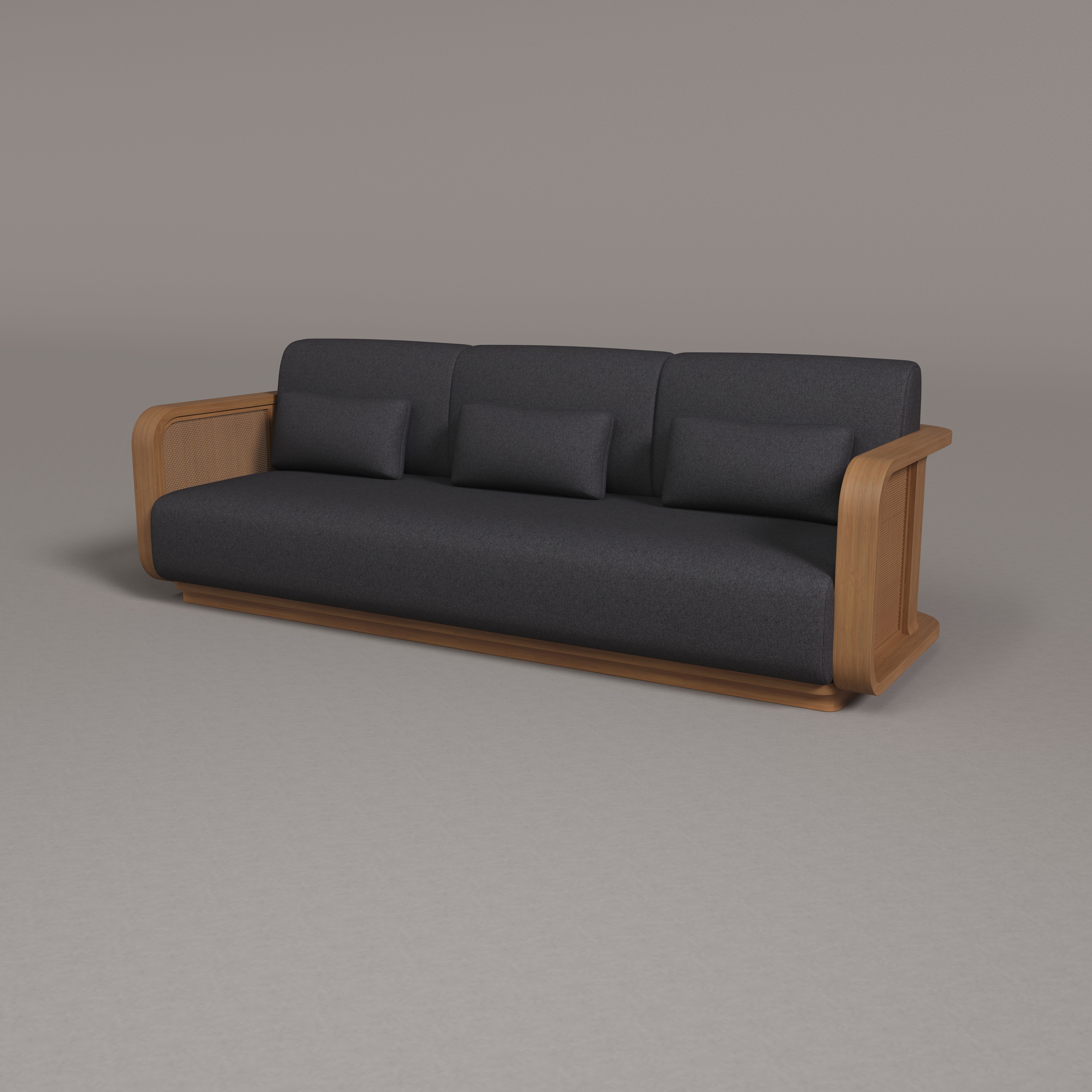 Englo Teak Three Seat Sofa